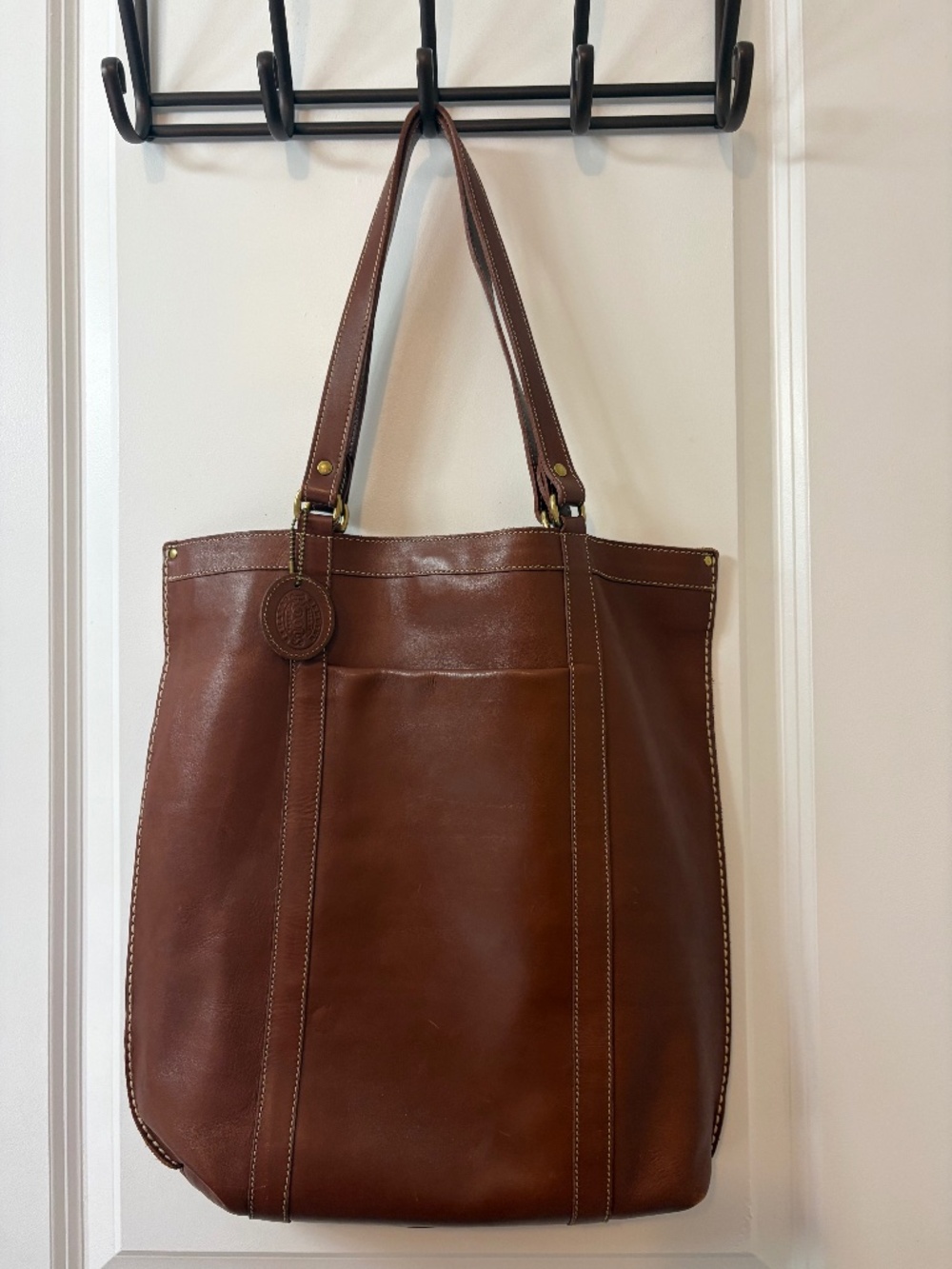 Roots genuine leather tote bag